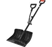 Pelle à neige pour allée, pelle à neige de 45,5 cm de large avec poignées en D, poignée antidérapante, pelle à neige de grande capacité, outil léger pour déneiger le jardin, la voiture et le camping e