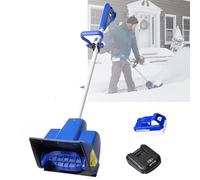 Pelle à neige sans fil 24V, largeur travail 28cm, distance projection 20pi | Chaque batterie lithium-ion 24 V 4,0 Ah offre jusqu'à 1 heure d'autonomie