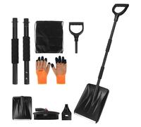 Pelle à neige - Set 3-en-1 - Rétractable - Grattoir à glace et brosse à neige - Noir