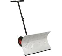 Pelle à neige sur roues, 74x46 cm. Déneigeuse, chasse-neige, bouclier à neige, pelle à neige. Déneigeuse. Neige. Bouclier de déneigement. Déneigeuse. Réglable en hauteur. Métal galvanisé. Argenté