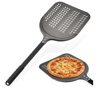 Pelle à pizza - Aluminium - Revêtement antiadhésif - Particulièrement stable - Pour fours à pizza et barbecues - Noir