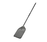 Pelle à pizza de 40 cm (16 pouces), grande pelle perforée rectangulaire, manche coloré en alliage d'aluminium.(Black)