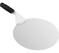 Pelle à pizza en acier inoxydable Benzoa®, diamètre 25,4 cm, surface plate de 0,5 cm, manche en plastique ergonomique de 12 x 3 cm, plage de température de -51 à 250 °C – pour four, four à bois et bar