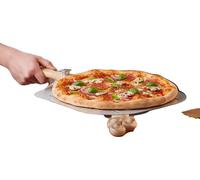 Pelle à pizza, en aluminium, 24,7 x 11,8 pouces, lavable au lave-vaisselle, lame perforée, poignée ergonomique