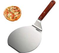 Pelle à pizza - modèle robuste en acier brut - manche en bois - four et barbecue - pizza