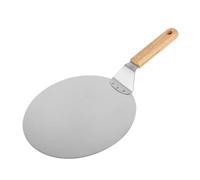 Pelle A Pizza Pelle à pizza avec manche en bois et poignée métal antiadhésive, plaque de transfert, outil for la cuisson du pain maison pour Four à Pizza(10 inch)