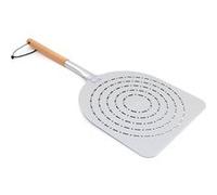 ZiiPa • Pelle à Pizza Perforée Eva • Aluminium Anodisé Léger • Manche en Bois de Hêtre Ergonomique • Anti-Adhésif • Bord Biseauté • 65 x 30,5 cm