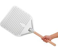 Pelle à pizza professionnelle Benzoa® en aluminium anodisé avec manche en bois amovible, longue, résistante à la chaleur – idéale pour une utilisation à la maison et en restauration