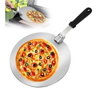 Pelle à pizza ronde de 30,5 cm, en acier inoxydable, avec poignée pliable, pour pizza, pain, pâte, pâtisseries