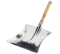 Pelle à poussière avec manche en bois Métal galvanisé Feuille L260xl280 mm