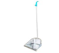 Pelle à Poussière en Acier Inoxydable 85cm Long Manche Pelle à Poussière en Métal Pelle à Poussière Verticale Robuste pour Jardin Bureau à Domicile Intérieur, 1Pcs Dust Pan, Argent