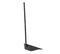 Pelle à Poussière en Acier Inoxydable avec Long Manche pour Maison | Bouche Large, Fond Profond, Finition Lisse Antiadhérente, Bords Arrondis Polis, Noir