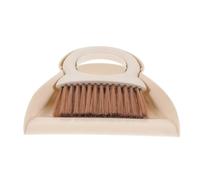 Pelle à poussière et balayette de bureau, Ensemble pelle à poussière, poêle et balai de bureau en plastique for le nettoyage la maison, 2 pièces Beige