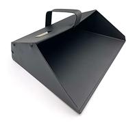 Pelle à Poussière Extra Résistante en Métal Industriel | 35 cm de Large Capacité Avec Poignée | Pelle de Jardin à Capuche Noire Parfaite Pour Une Utilisation