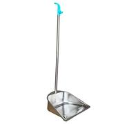 Pelle à poussière robuste en acier inoxydable longue manche 85,1 cm pour intérieur et extérieur, pelle à poussière debout avec poignée