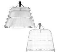 Pelle à sable avec double tamis, en métal, 55 cm, argentée