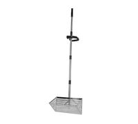 Pelle à Sable de Plage Portable en Acier au Carbone, Détachable | Tamisage, Usage Multifonction, Chasse au Trésor, Fêtes au Bord de Mer, Finition Argenté