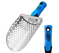 Pelle à sable manuelle pour la détection de métaux, avec poignée ergonomique bleue, en acier inoxydable robuste