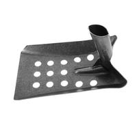 Pelle à Tamiser Les Égouts en Acier au Manganèse 24x15cm | Noir, Trous de 1,5cm, pour Boues et Impuretés, Usage Fossés, Drains et Puits D’Assainissement