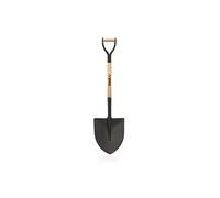 VITO - Pelle à Tête Ronde en Acier Trempé et Manche Bois avec Poignée en Y Ergonomique - Outil de Jardinage pour Creuser, Planter et Déplacer la Terre, Sable et Graviers