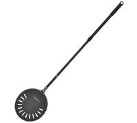 Pelle à tourner la pizza, 22,9 cm avec manche rond de 96,5 cm de longueur, pelle à pizza professionnelle en aluminium anodisé, 119,4 cm au total