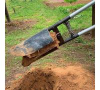 Pelle à trous en acier - Outil manuel de 230,6 cm avec poignée amovible pour une aération sans effort du sol, la plantation et la création de canaux de drainage dans le jardinage