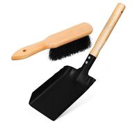 Pelle Balayette de Cheminée en Bois, Petit Set 1 Pièce | Poils Souples et Bord Affûté, Poignée Ergonomique en Bois, Usage Foyer et Pots de Plantes