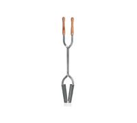 Pelle croisée 2 manches pour trous de poteaux Acier trempé Manche Bois 121.5 cm