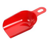 Pelle Cuisine Multiusage en Acier Inoxydable, Poignée Rouge | Surface Lisse Polie, Soudure sans Joint, Format Compact, pour Haricots, Aliments et Usage Domestique