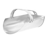 Pelle D'alimentation pour Animaux en Fer Argentée, Portable, Bords Lisses | Grains et Granulés, Prise Confortable, sans Bavures, Usage Ferme, Silo, Verger