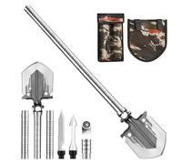 Pelle de camping pliable, pelle de survie multifonction avec boussole, pelle portable en acier inoxydable pour randonnée, camping, jardinage, urgence (B)