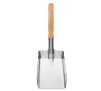 Pelle de Cheminée en Bois et Acier Inoxydable, Manche Long | Poignée Bois Lisse, Tête Renforcée et Épaisse, pour Cendres de Poêle à Granulés, Barbecue