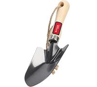 Pelle de Jardin en métal KADAX, truelle à Fleurs étroite, Pelle à Fleurs avec Manche en Bois Confortable, truelle à Plantes, spatule de Jardin pour la Plantation (Pointue, Noire)