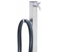 Pelle de jardin - Lame carrée - Acier inoxydable - Longueur du manche : 100 cm - Couleur : vert armée