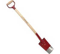 Pelle de jardin pour l'entretien des fleurs et le drainage, de couleur rouge, avec un manche de 105 cm en acier inoxydable et en bois massif.