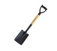 Pelle De Jardinage Multifonction En Acier Manganèse - Petite Bêche Pointue Et Carrée Avec Long Manche Bois, Idéale Pour Creuser, Ameublir Transplanter, 72-74 Cm(Black,Square)