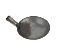 Pelle de Nettoyage de Plomberie en Fer Noir, Poignée Ergonomique | Trous de Précision pour Drainage, Forme Unique, Usage Professionnel en Égouts et Regards, Anti-usure