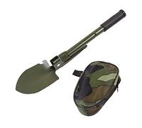 Pelle de survie pliante avec pioche et boussole - Outil de rentrée militaire robuste pour le camping hors route, le jardinage, la plage, creuser la saleté, le sable, la boue et la neige