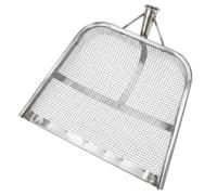 Pelle de tamisage, pelle de tamisage à sable en acier au carbone galvanisé, à crottes poulet avec maille 6 mm pour le grain, le jardinage, argent, 18, 5x14, 17 pouces