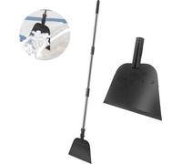 Pelle en acier Unyqoos® pour la neige, la glace et le jardin : pelle multifonctionnelle en acier inoxydable de haute qualité, avec un manche ergonomique antidérapant, amovible et ne nécessitant aucun
