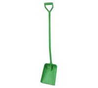 Pelle, monobloc, avec long manche, dimensions 270x340x1330 mm, de couleur verte
