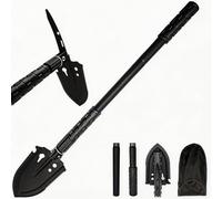Pelle Pliante 66cm, Pelle à Neige, Pelle Multifonction Extra Stable Haute RÉSistance en Acier Au Carbone avec Sac De Transport,Combinaison Pelle De Camping Pliante pour La RandonnÉE en Plein Air