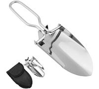Pelle pliante mini en acier inoxydable Unyqoos®, légère et compacte, avec sac de transport – manche ergonomique, idéale pour le jardin, le camping et les activités de plein air