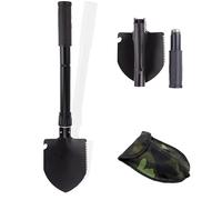 Pelle Pliante Multifonctionnelle 4 En 1, Mini Pelle Pliante Noire, Camping Multifonction Mini Pelle, Pelle Pliante Petite, Pour Randonnée,Camping,Chasse,Jardinage,Pelletage De La Neige (Noir).