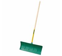 Pelle poussoir polymère verte - Manche bois certifié PEFC - Poignée plastique - LEBORGNE - 34012