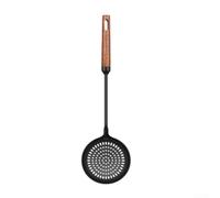 Pelle wok en fer avec poignée en bois, outil de mélange résistant à la chaleur en fer traité à l'azote pour poêles jusqu'à 250 °C, cuillère de cuisine ergonomique pour rôtir et retourner, noir