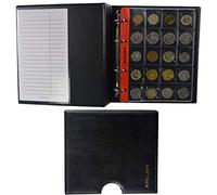PELLER'S Album pour 275 Monnaies. Classeur M. 5+5 Feuilles, 175 Pochettes 27mm x 27mm, 100 Pochettes 35mm x 40mm. Idéal pour Monnaies jusqu'à 31 mm de diamètre. (Modèle M + Étui)