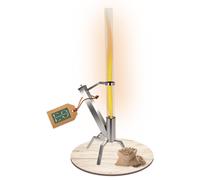 Pellet Fakkel - Acier inoxydable avec tube en verre - Décorative pour jardin