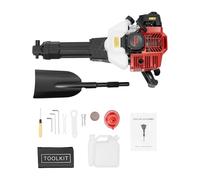 Pelleteuse à essence 52 cc 2 temps 1900 W 6500 tr/min | Pour jardin, verger forêt, pelle portable pour planter des arbres, pour ramasser les fosses de terre et couper les racines