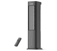 PELONIS Refroidisseur d'Air 5L avec Télécommande, 3-en-1 Portable, Ventilateur & Humidificateur, Oscillation Auto, Minuterie 7H, 2 Packs de Refroidissement